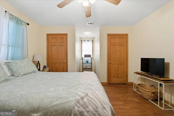 a view of a backyard of the house