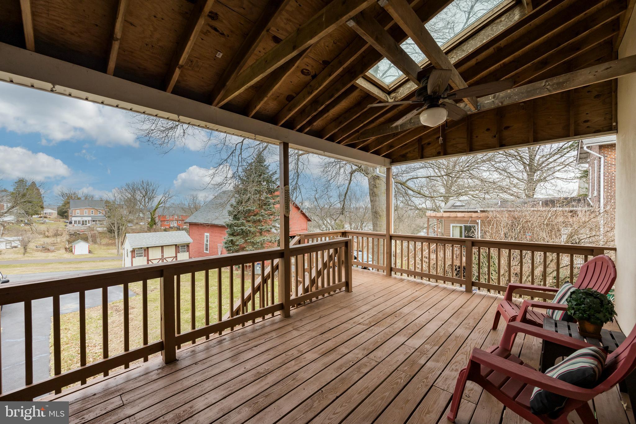 253 Chestnut Street Spring City, PA 19475 - Photo 33 of 38 Large covered deck with skylight