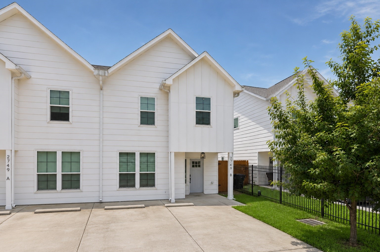 2749 Redrock Street, Unit B Houston, TX 77088 - Photo 1 of 24 Welcome to 2749 Redrock St #B. Unit is located on the right with a large driveway and two assigned parking spots in front.