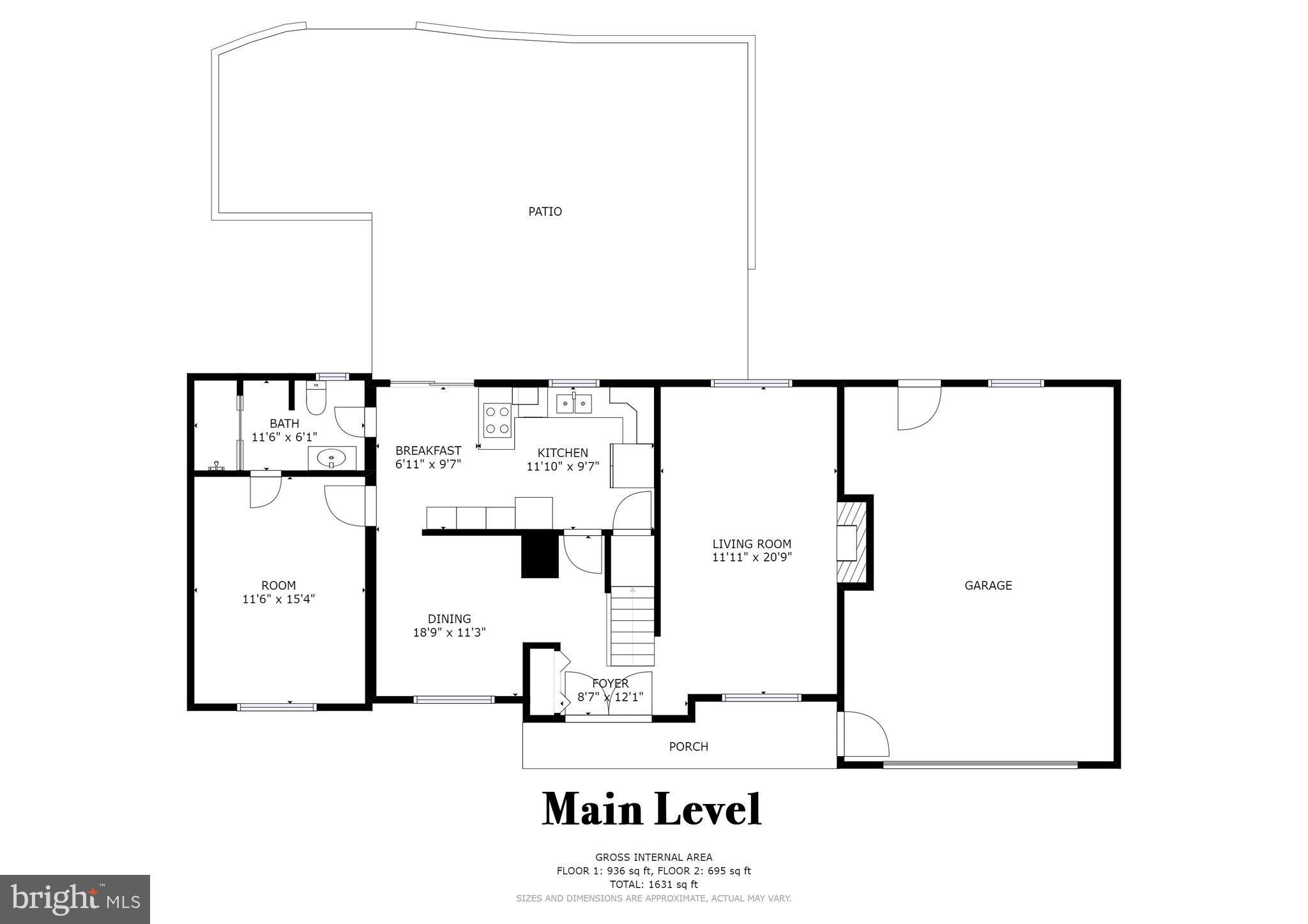6907 Huntsman Boulevard Springfield, VA 22153 - Photo 47 of 48 Main Level Floor Plan