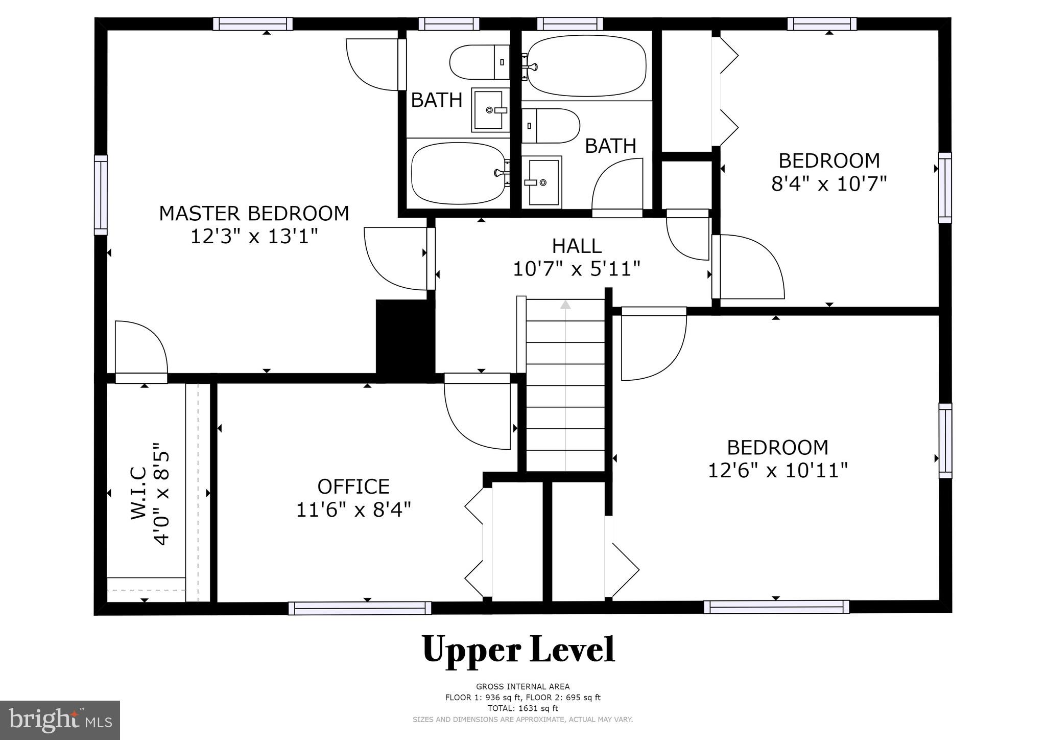 6907 Huntsman Boulevard Springfield, VA 22153 - Photo 48 of 48 Upper Level Floor Plan