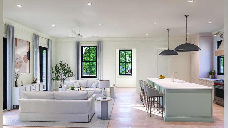 303 Queens Court, Unit 2 Mount Pleasant, SC 29464 - Photo 3 of 14 Q_Kitchen_living_side