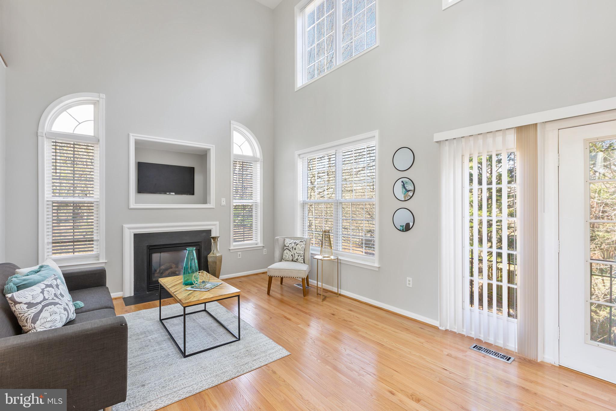 Two-story family room with Gas Fireplace