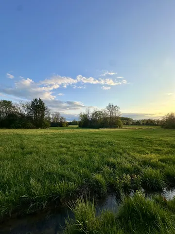 a view of a golf course with a lake