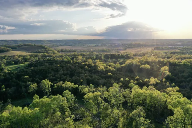 an aerial view of multiple house