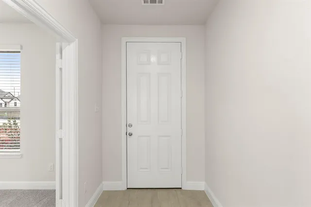 a view of a closet area