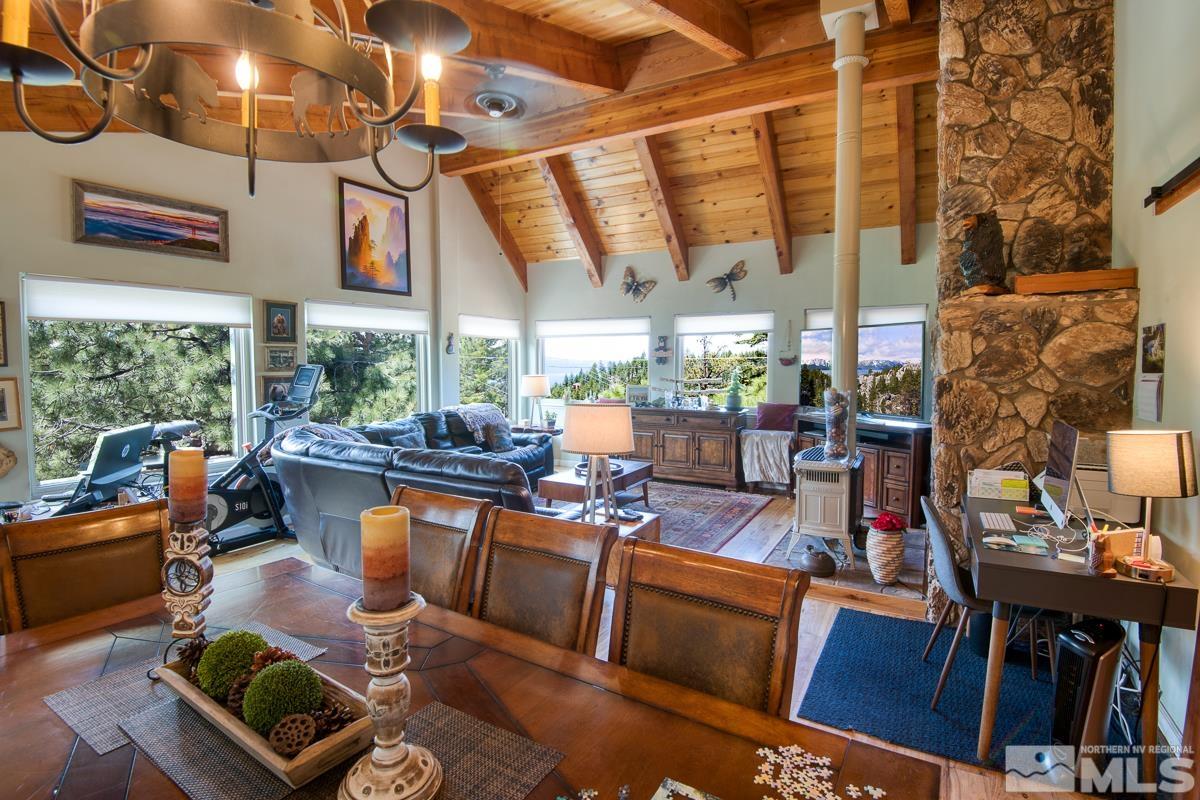 618 Jeff Lane Stateline, NV 89449 - Photo 12 of 37 a living room with furniture and a large window