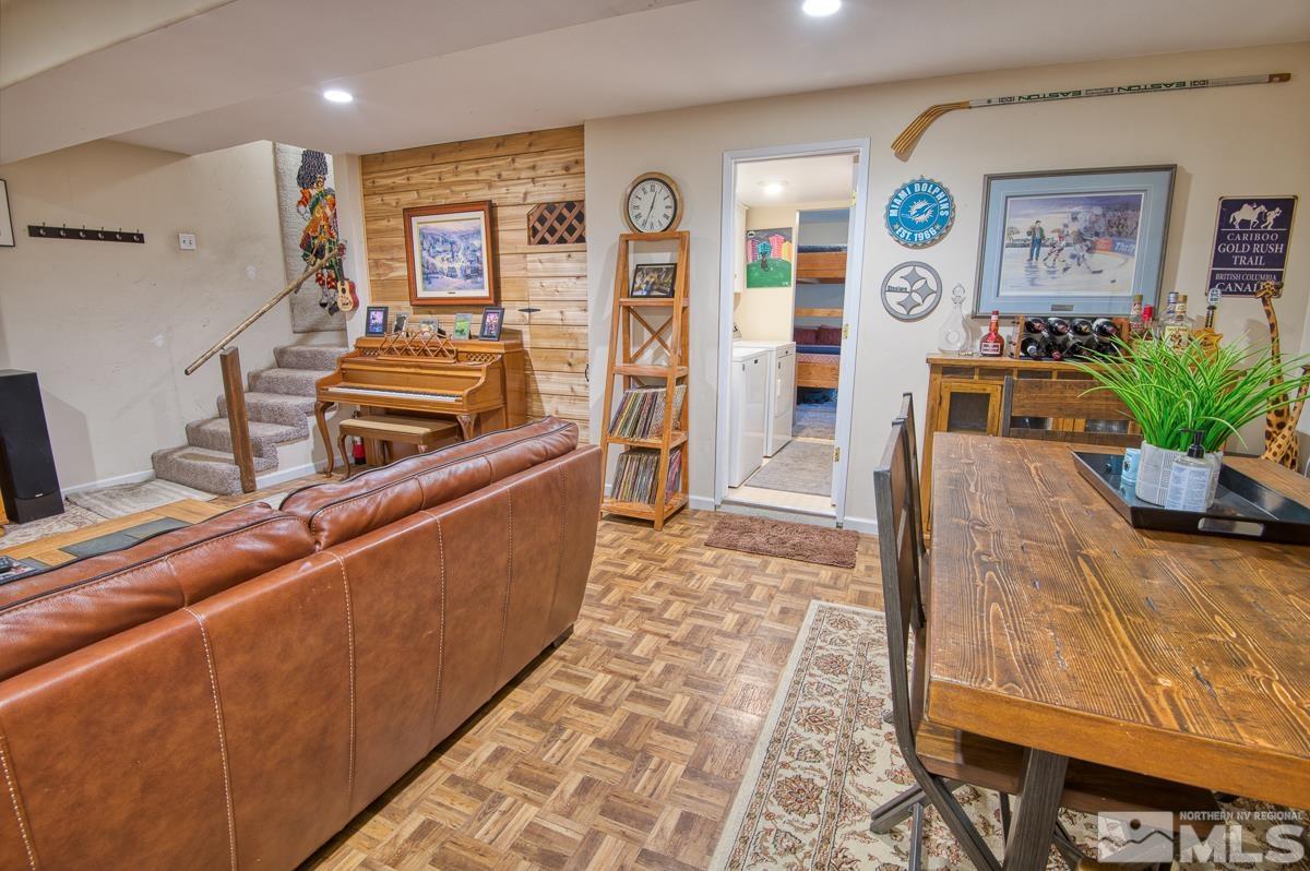 618 Jeff Lane Stateline, NV 89449 - Photo 28 of 37 a living room with furniture and flat screen tv