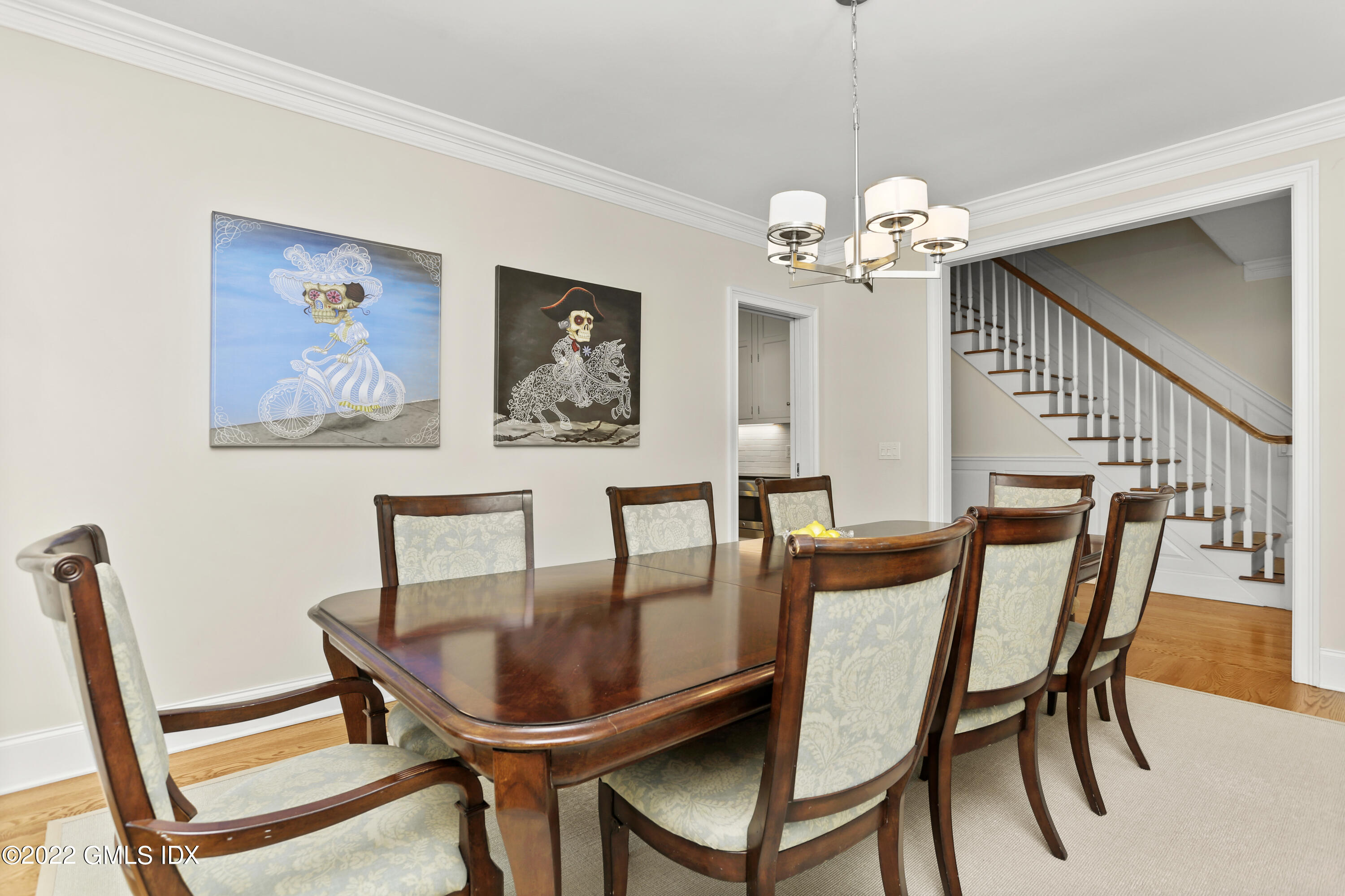 2 Pierce Road Riverside, CT 06878 - Photo 5 of 26 a dining room with furniture and chandelier