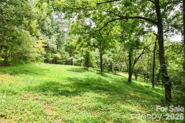 a view of field with trees in the background