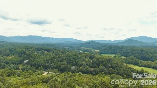 a view of a mountain range with lush green forest