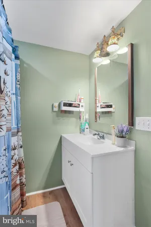 a bedroom with a bed and a walk in closet