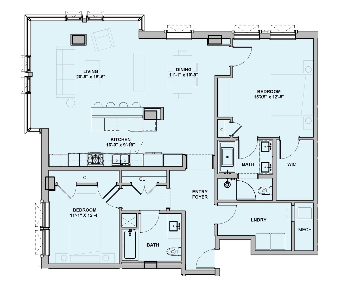 Undisclosed Address Chicago, IL 60610 - Photo 12 of 12 a view of a wall with a refrigerator and cabinets