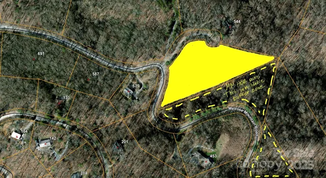 a view of a yard with a trees