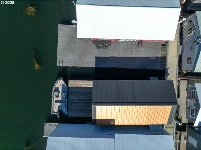 a view of a house with a wooden floor