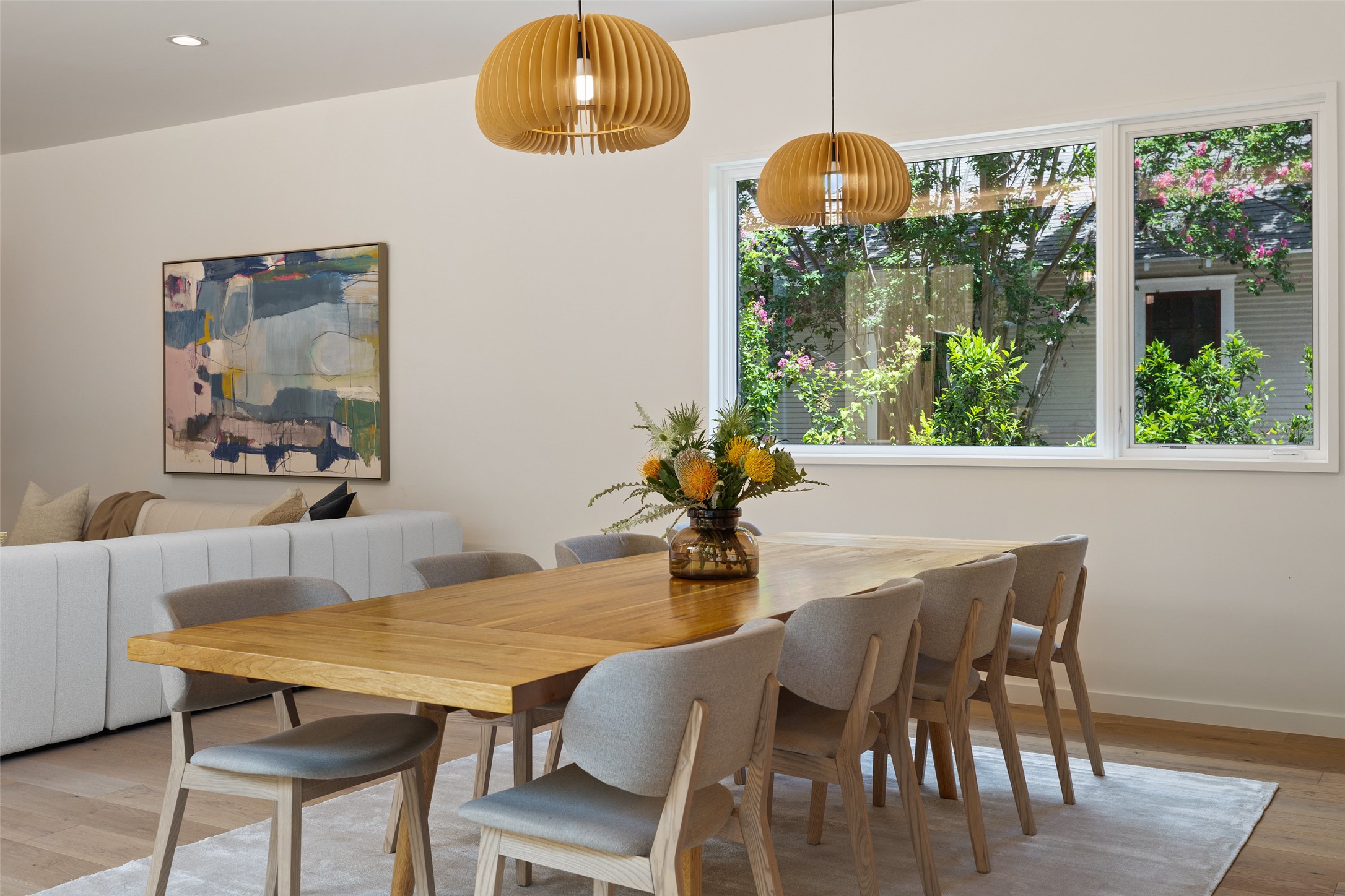 1319 Bonham Terrace Austin, TX 78704 - Photo 12 of 24 Dining room with light wood-type flooring and recessed lighting