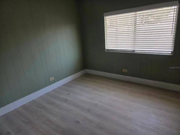 an empty room with a window