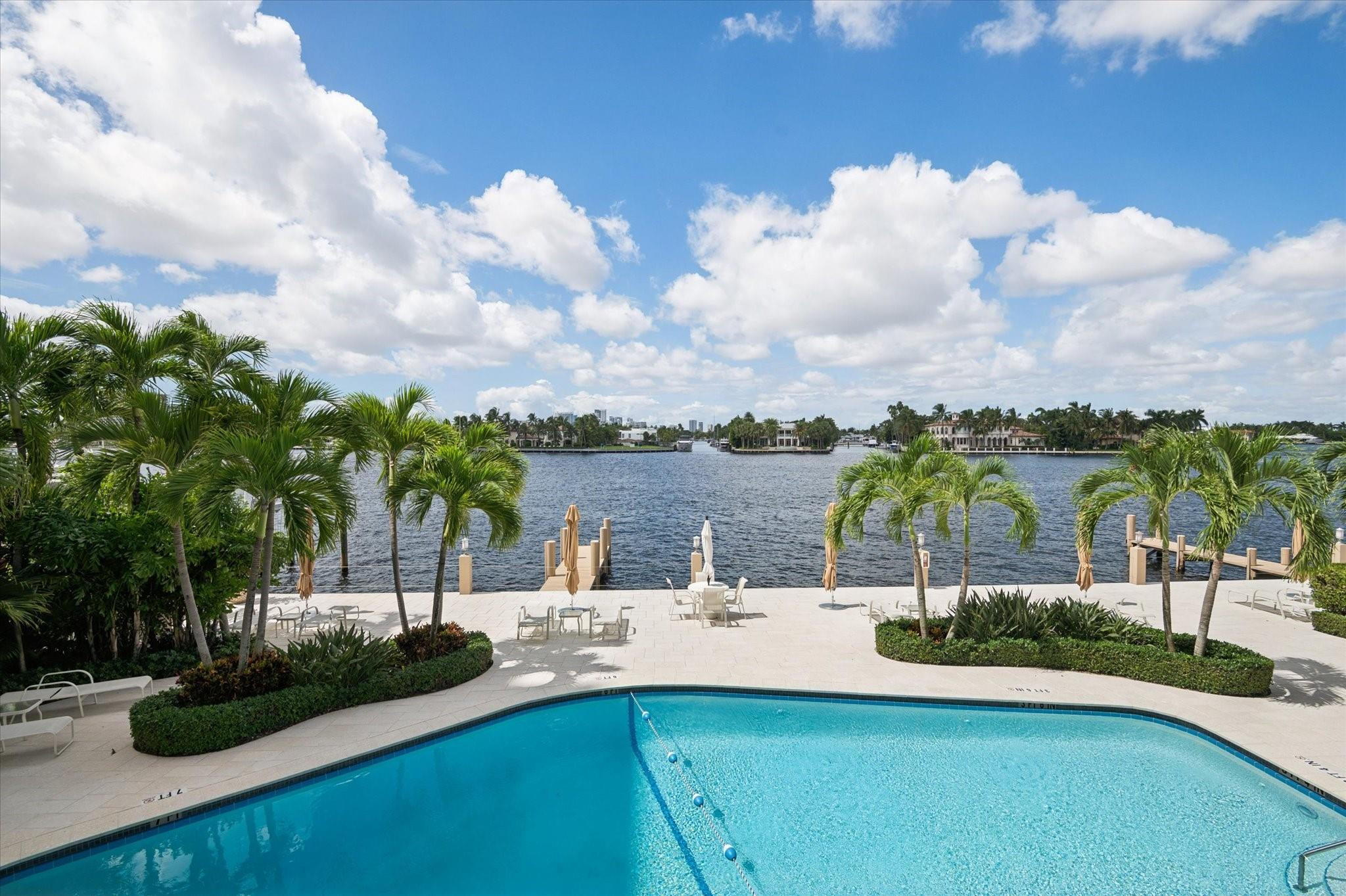 215 North Birch Road, Unit 2B Fort Lauderdale, FL 33304 - Photo 24 of 34 a view of a lake with houses