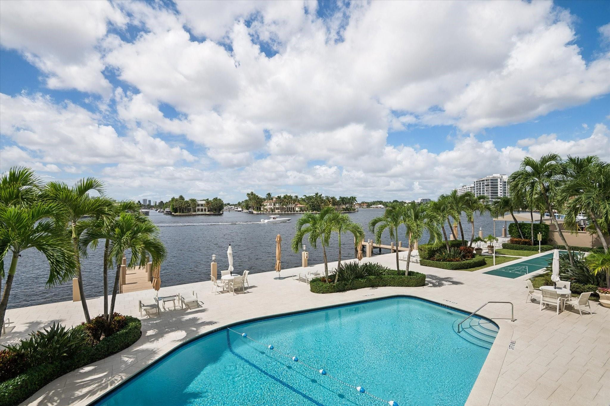 215 North Birch Road, Unit 2B Fort Lauderdale, FL 33304 - Photo 25 of 34 a view of a swimming pool with a patio