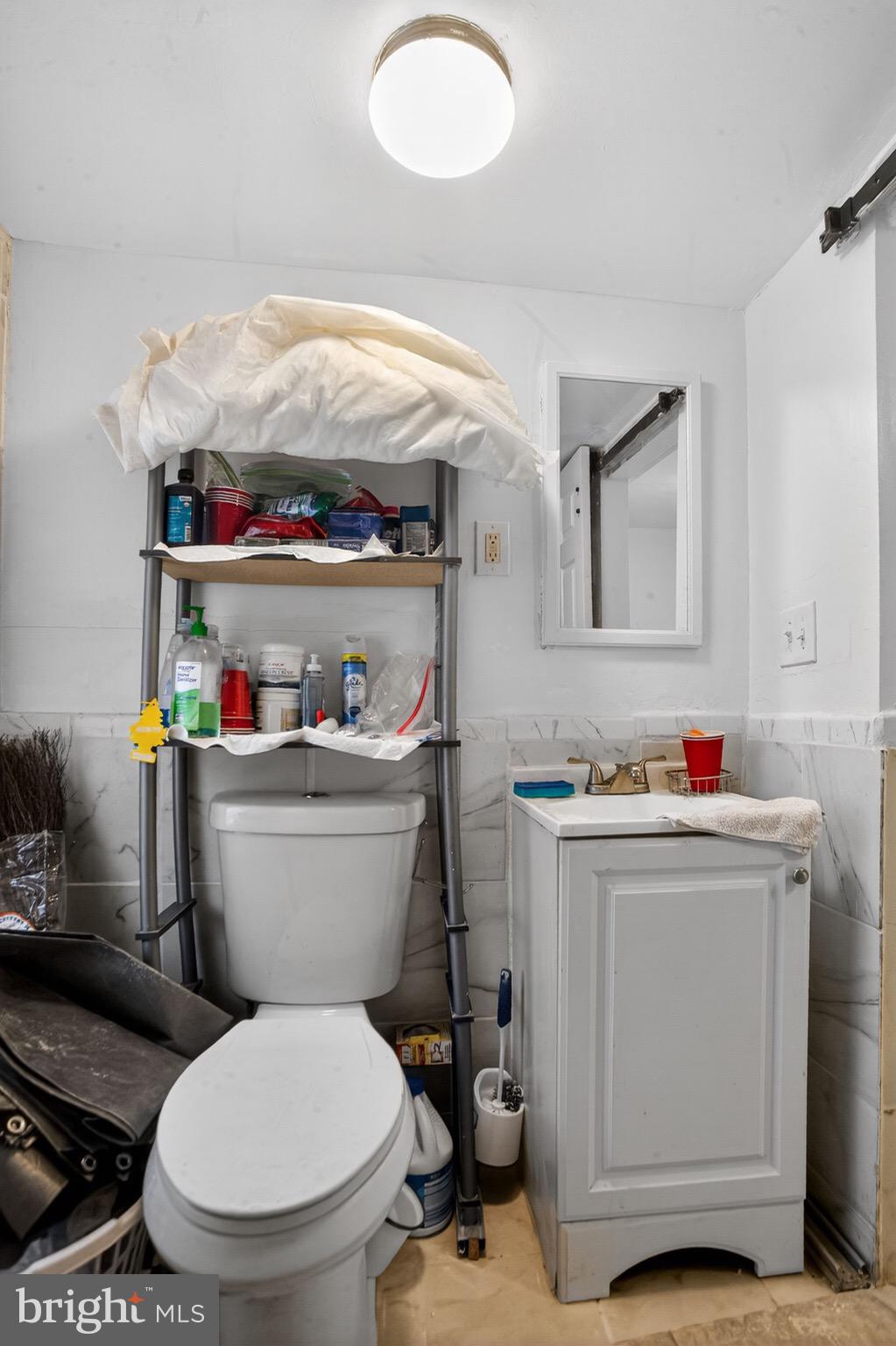 259 Shoemaker Lane Bridgeton, NJ 08302 - Photo 19 of 23 a bathroom with a toilet a sink and a mirror