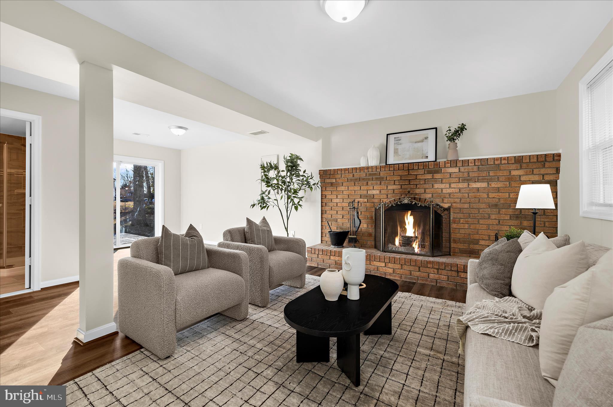 9008 Townsend Lane Clinton, MD 20735 - Photo 25 of 48 a living room with furniture and a fireplace