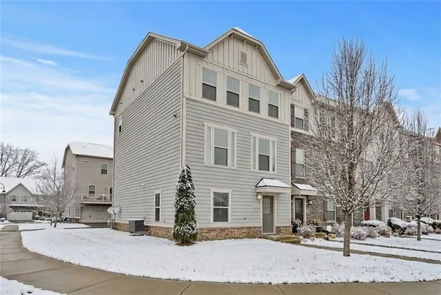 a front view of a building