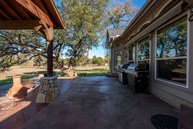 a view of outdoor space with seating area