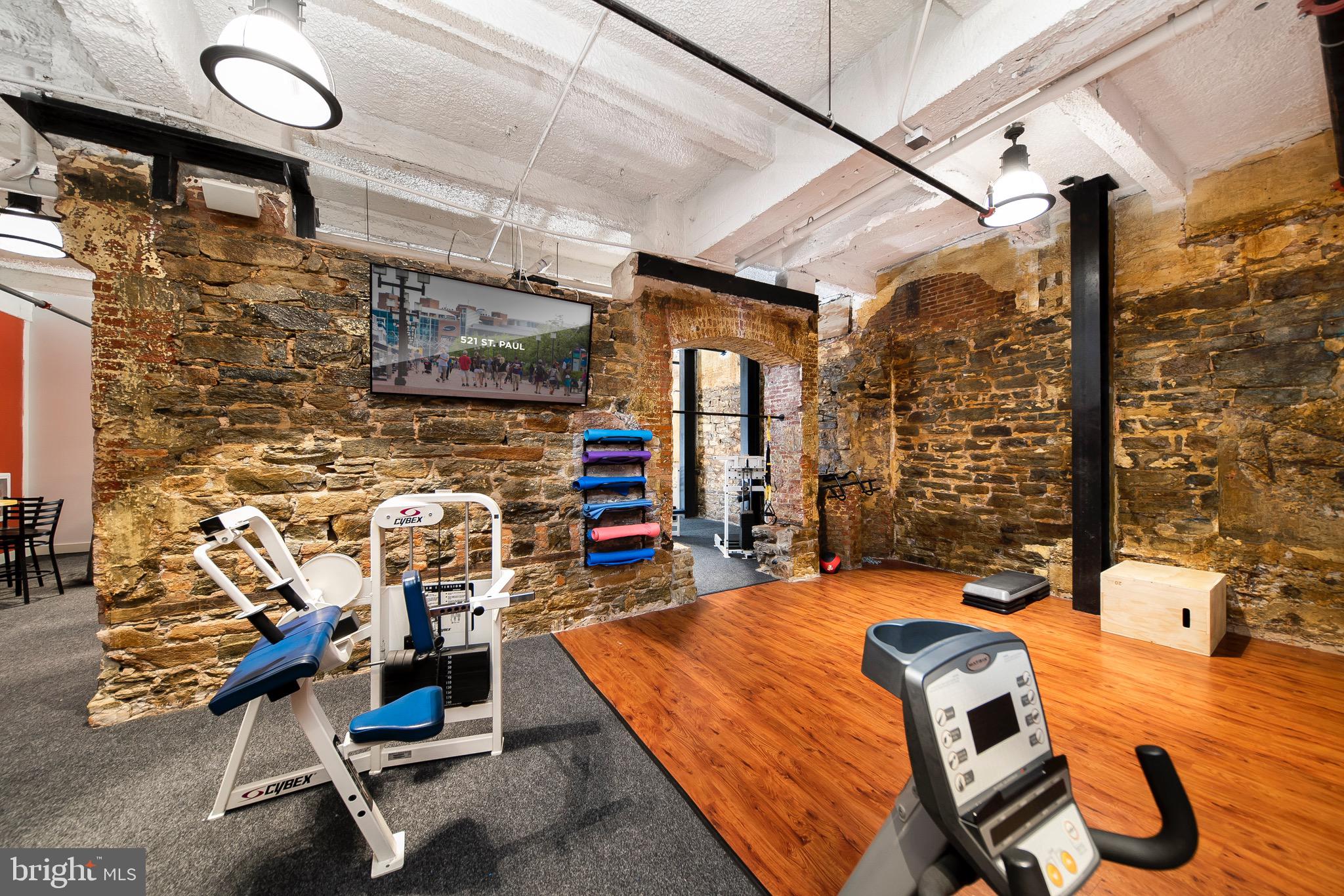521 St Paul Street, Unit 2BR Baltimore, MD 21202 - Photo 7 of 44 a room with gym equipment