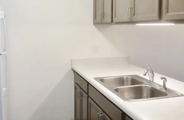 a view of a room that has a window in it
