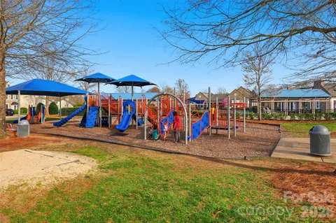 a view of street with a slide