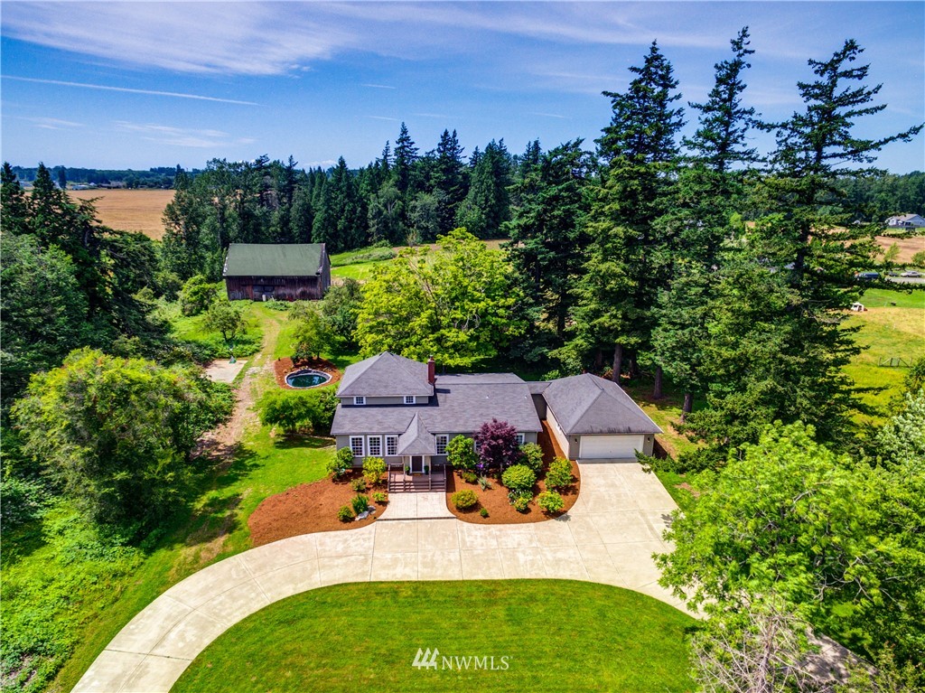 5413 Barr Road Ferndale, WA 98248 - Photo 31 of 40 an aerial view of a house with outdoor space