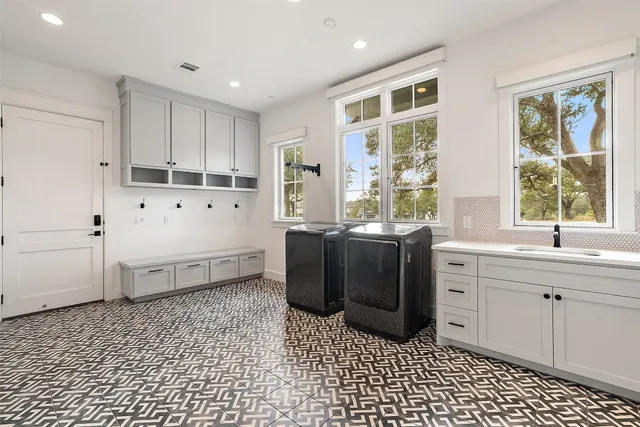a view of lobby with furniture and floor to ceiling window