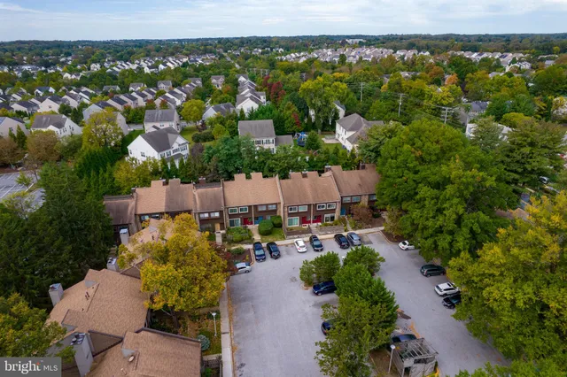an aerial view of multiple house