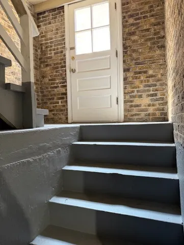 a view of a black gate