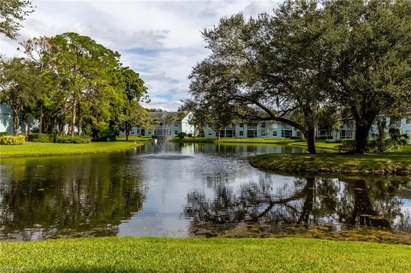 a view of a lake with houses