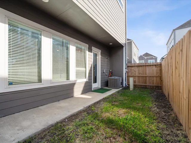a view of a porch with a backyard