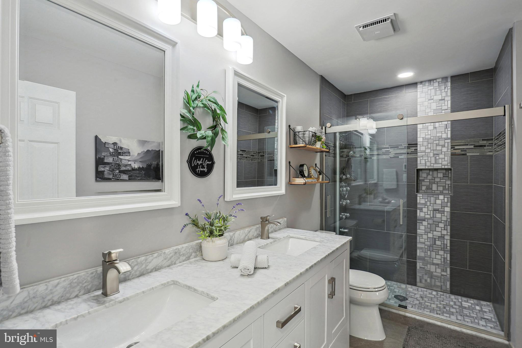 8922 Applecross Lane Springfield, VA 22153 - Photo 12 of 25 Primary Bathroom: heated flooring and spa shower