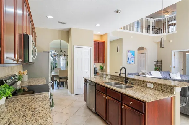 a bathroom with a sink a mirror and a shower