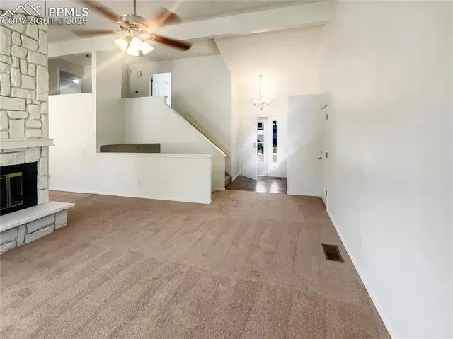 an empty room with a window