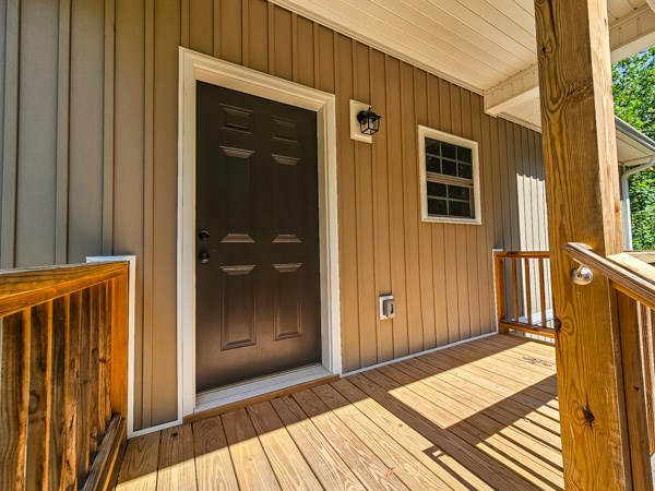 3177 Rodgers Creek Road Ellijay, GA 30540 - Photo 31 of 31 a view of a balcony with wooden floor