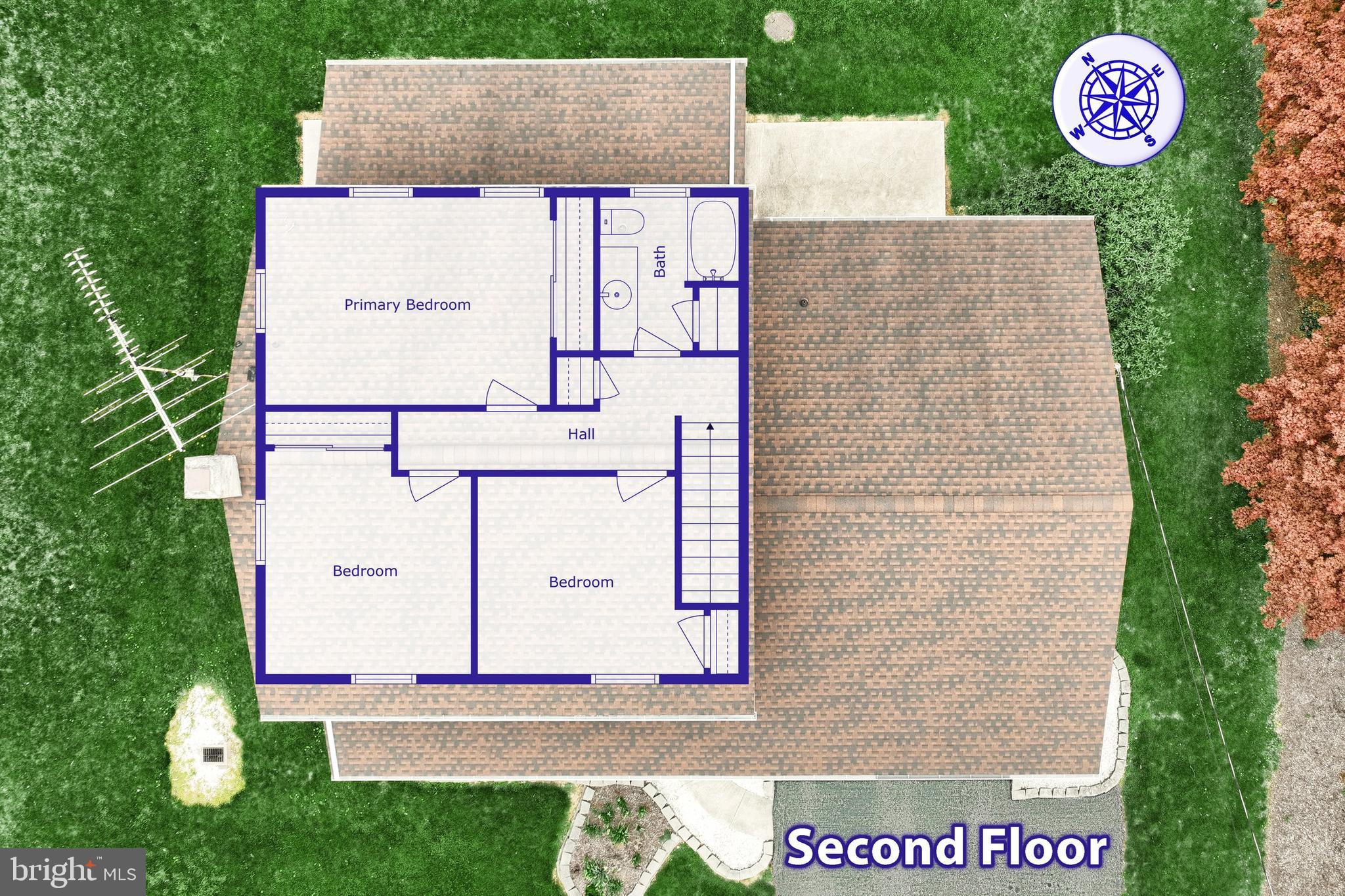 358 Three Hill Road Spring Grove, PA 17362 - Photo 21 of 50 an aerial view of residential house with outdoor space and parking