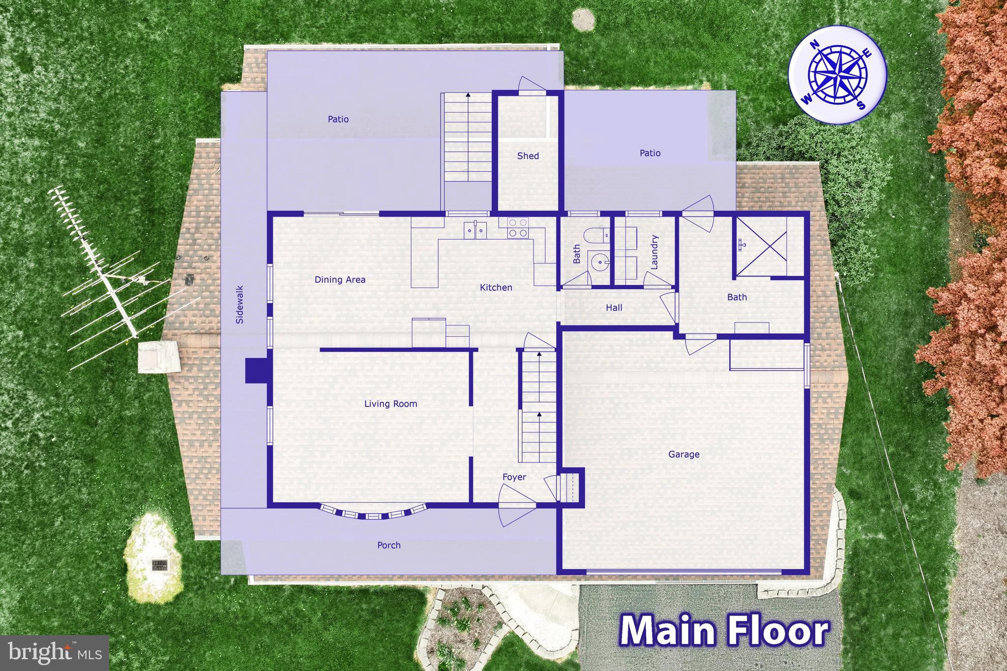 358 Three Hill Road Spring Grove, PA 17362 - Photo 6 of 50 an aerial view of residential house with an outdoor space and seating area