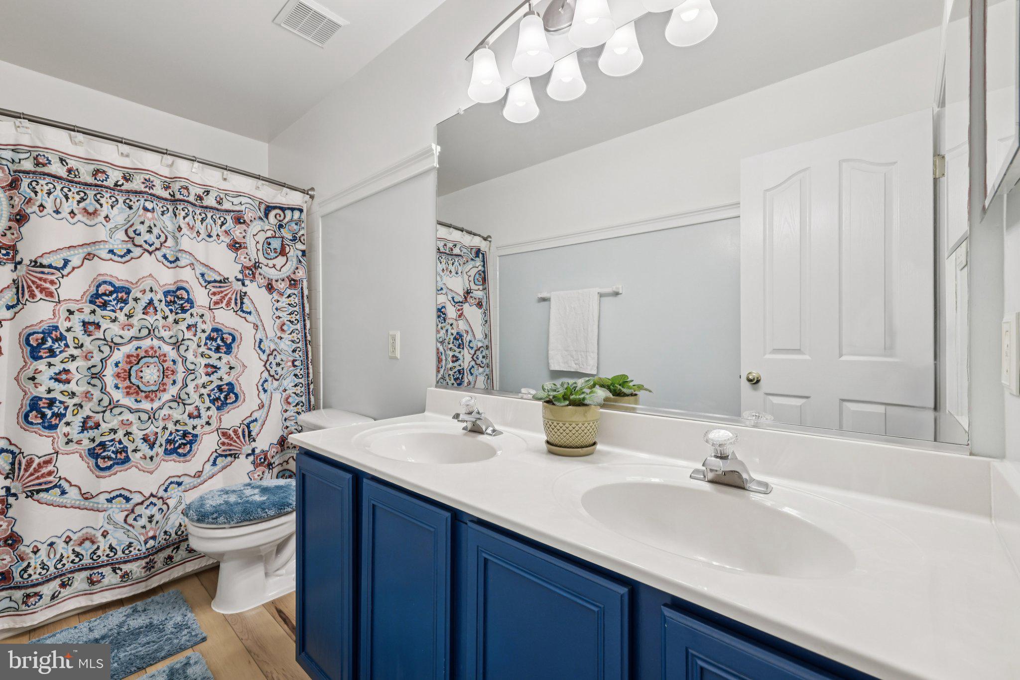 3044 Old Channel Road Laurel, MD 20724 - Photo 14 of 27 Hallway bathroom upper level with vibrant decor.