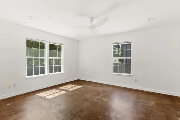 an empty room with a window