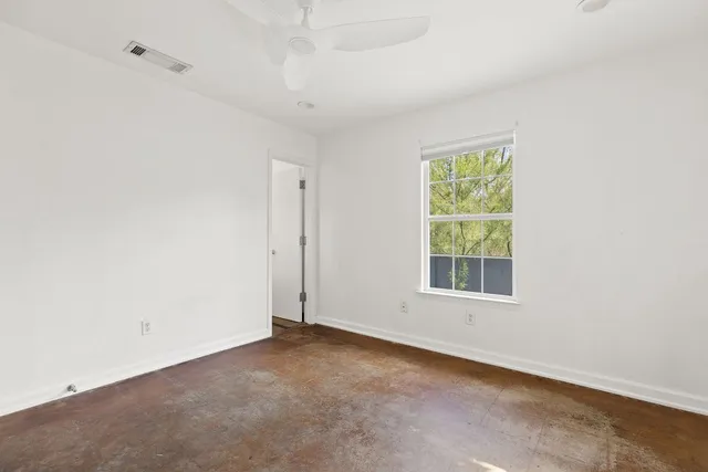 an empty room with a window