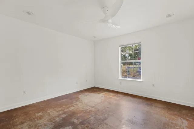 an empty room with a window