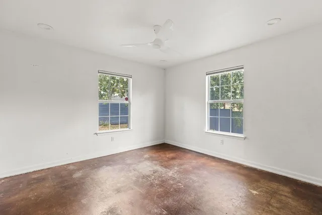 an empty room with a window