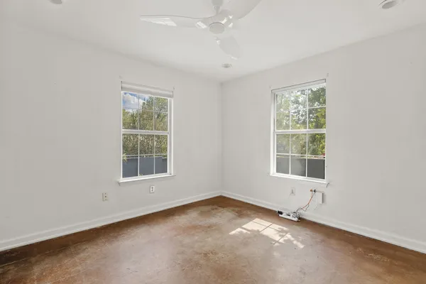 an empty room with a window