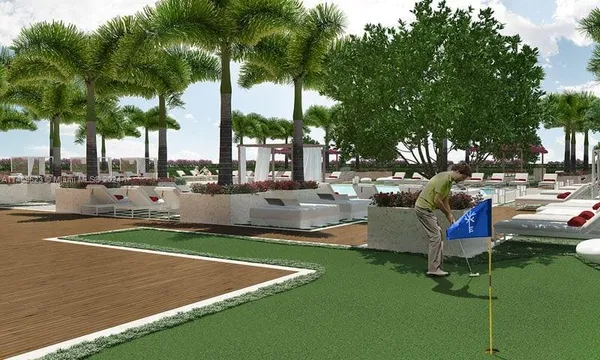 a room with gym equipment