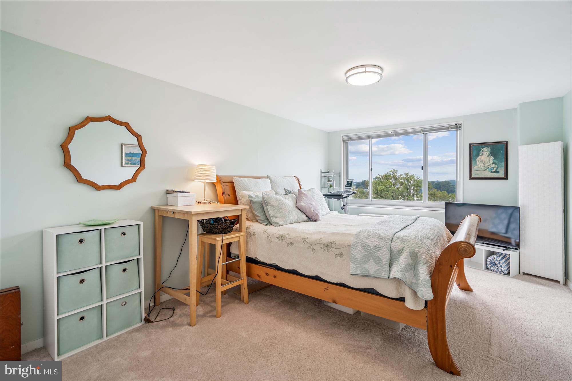 1900 Lyttonsville Road, Unit 1308 Silver Spring, MD 20910 - Photo 21 of 52 a bedroom with a bed and a cabinets